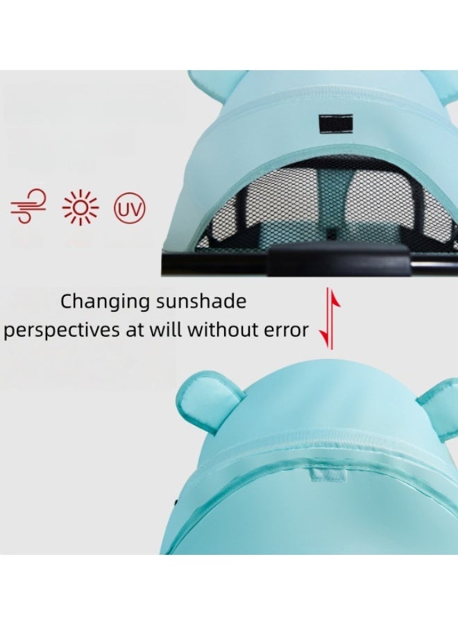 MIXDE Foldable Cabin Baby Stroller Pram for Baby with 3-Position Adjustable Seat, Metal Frame  Canopy, Bassinet, Parent Handle, 5 Point Safety Belt, Stroller for Kids Toddler 0 to 3 Years Boy Girl Grey - Image 3
